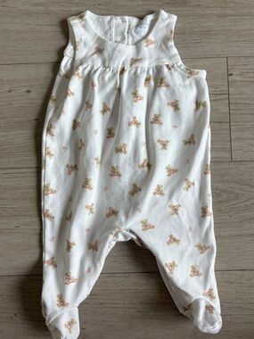 Ralph Lauren Baby Girl Bear Sleeveless Cotton Romper 3 Months 4th of July